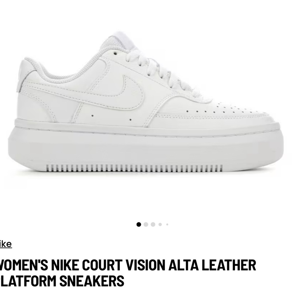 Nike court vision platform sneakers size 9